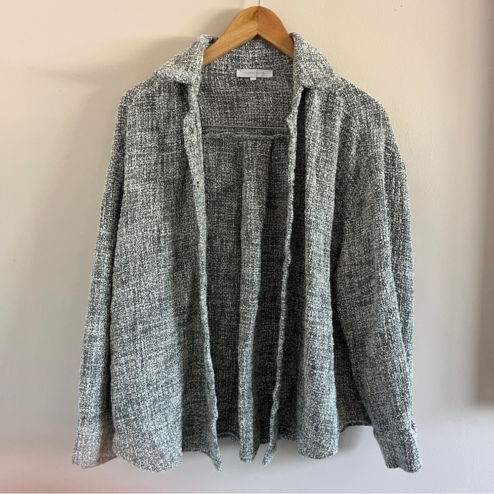 Olivaceous Heather Gray Button-Front Cardigan – Size Small
